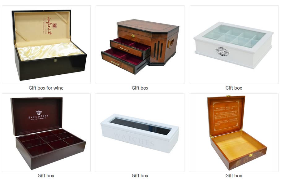 Wooden Gift Box Wine Box Storage Box Packaging Box